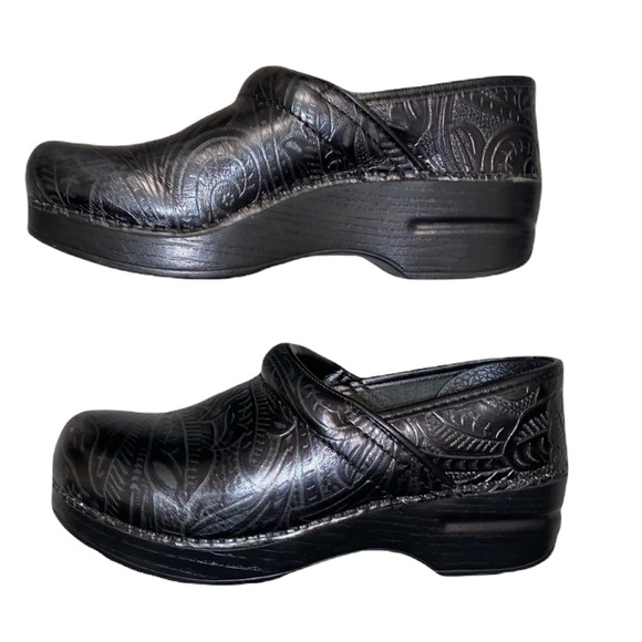 Dansko Shoes - Dansko Professional Floral Embossed Tooled Clogs
